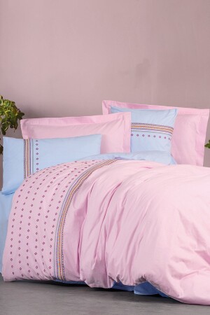 MNZ-منخوذة Ranforce غطاء المزدوج المزدوج مجموعة Tatum Blue 8680108067956 - Cotton Box