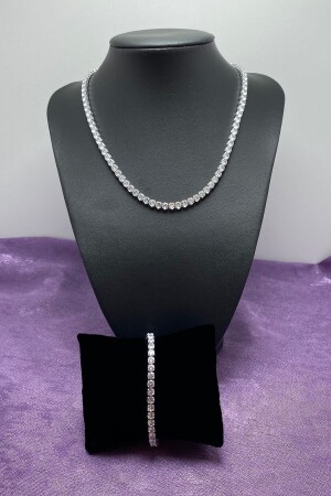 MNZ-النساء لون فضي المياه زيركون العنق والصمقال مجموعة RESSIASET0001 - Ressia