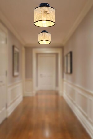 MNZ-الفخامة حازران سقف صالة غرفة المعيشة مطبخ راتان شاندلي - Retro Home Design