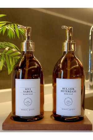 MNZ-مصادرة للماء زاوية خشبية كوكب قفزة ذهب أبيض صابون سائل غسل الأطباق زجاجة سائل مجموعة rna. - Reoona