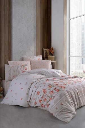 مجموعة غطاء المزدوج من MNZ - Rose Brown OST91992 - Cotton Life