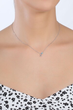 MNZ-الرقعة الفضية مع حرف S 925 الفضة الفضية GCNSKDN3836 - SARIASLAN