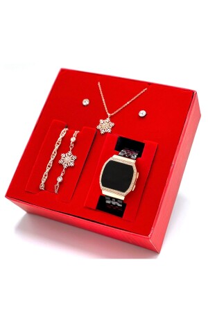 ساعات النساء من نوع MNZ - قلادة عنق و خاتم أذن - wesscollection