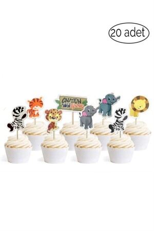 الحيوانات الحلوة من طراز MNZ Safari موضوعة مصاصي الأسنان 20 كمبيوتر - Partifabrik