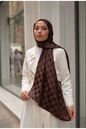 MNZ-شيك بورد القطن الرائط جاكوارد شال - Bonjela