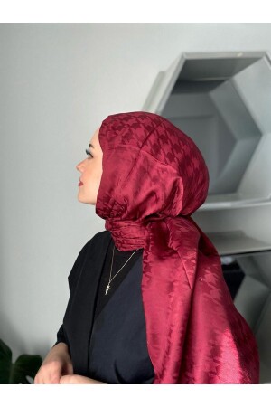 نمط منازل (MNZ) - هوندستوت بورغوندي القطن جاكارد شول - Mis İpek