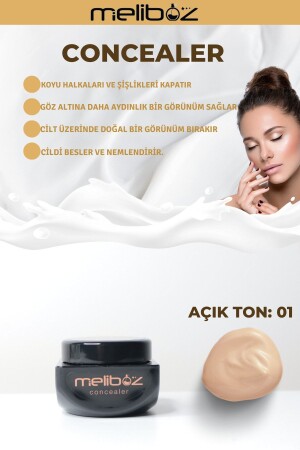 MNZ- Salmon Concealer كريم كريم 15 مل لون خفيف - Meliboz
