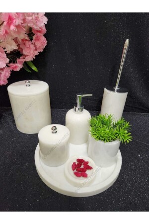 مجموعة حمامات من المرمور الأبيض MNZ - الملحقات الكرة - SARITAŞ