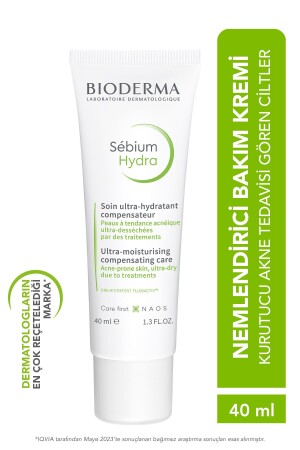 MNZ- Sebium Hydra كيراميد رطوبائي مكثف يحتوي على جفاف حب الشباب علاج الرعاية الراحه كريم 40 مل - Bioderma