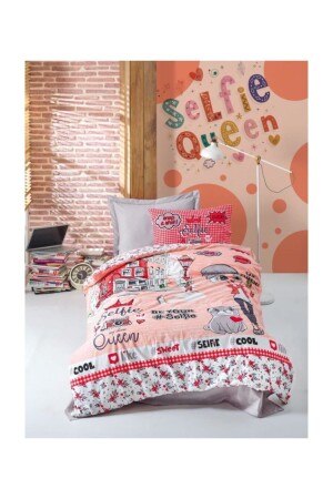 MNZ - واحد الشباب غطاء غطاء مجموعة Selfie نار CTN - Rf-T - K-N - T - Selfie - حمراء - Cotton Box