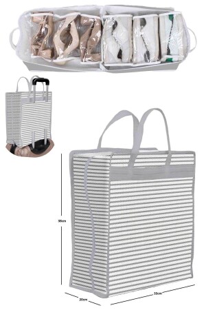 حقيبة أحذية السفر من MNZ - نمط الحبل الرمادي - Serstil