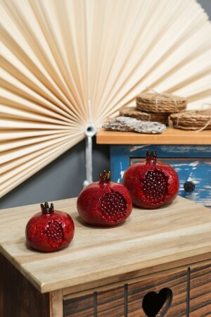 MNZ-مصنوعة يدوياً من النمر الأحمر (SET OF 3) عصير النمر المزخرفة المواد المثالية هدية المنزل طاولة القهوة أزياء طاولة - caMekan