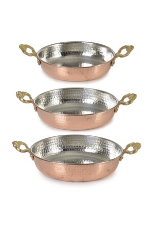علبة النحاس من MNZ Set Omelette Egg Pan 3 قطع - Deniz