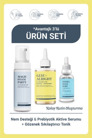 مجموعة العناية الخاصة MNZ للجلد الجاف مع الفجوات والجواهر السوداء SET-104 - SHE VEC