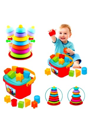 MNZ-لقد قمنا بتعليم الألعاب العثور على علبة الدبابة + حلقات الوقوف الحسية لعبة التعليمية مجموعة SETEYELIDICIZECDE - SAZE