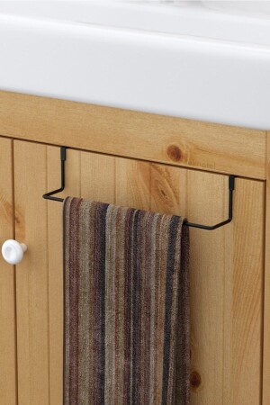 MNZ-خزانة الباب معلقة ومحفظة المناشف مات أسود Sf260 11 SF260 02 - Teknotel