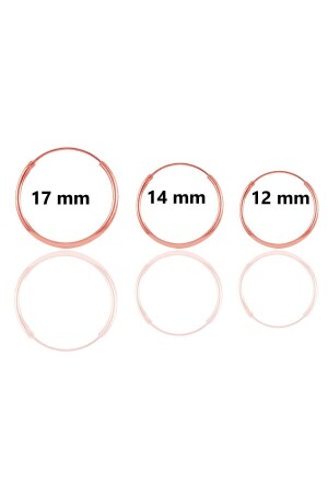 أذنين مزيج من الورد الفضي من MNZ تتكون من ثلاثة أحجام SGTL11169 - Söğütlü Silver