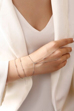 بار MNZ-النساء الأبيض الذهبية لون سلسلة الفضة Shahmaran - Sariaslan