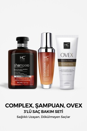 مجموعة العناصر العشوية المكثفة MNZ- Shampoo- Ovex- 3- Piece - Hc Care