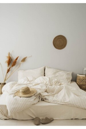 مجموعة غطاء القماش العصري من القطن النقي من MNZ SHERİNEW202388 4545457756544 - Sheri Home