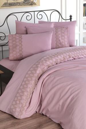 MNZ- الفرنسي المسمار Simona Dowry Duvet Cover Set مسحوق CD445825 - Çeyiz Diyarı