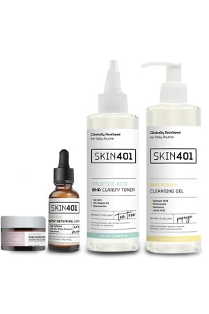 روتين الرعاية الليلية من MNZ (مجموعة من أنواع الجلد والدهنية) - Skin401