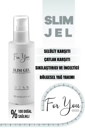 علامات مكافحة التمدد من MNZ والسلوليت - رعاية علامات التمدد - الحد من الحجم الإقليمي - تسريع الجسم Slim Gel 150 مل - For You Gold