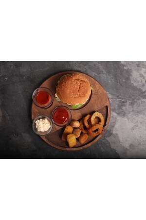 لوحة عرض هامبورجر من الخشب MNZ SMWD014 - SAMMWOOD