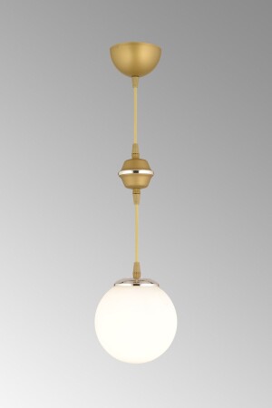 مصباح MNZ-معلن واحد القديم الكرامي الأبيض القشرة العلوية كروم الزجاج إلى أسفل المواجهة للفخامة الشنادل snsz80115 - SONSUZ AYDINLATMA&AVİZE