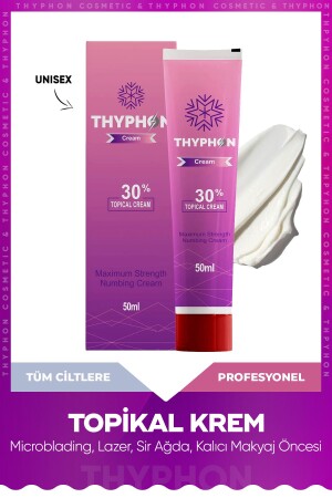 كريم موضعي MNZ- Soothing قبل إزالة الليزر ، الشمع ، الماكياج الدائم 50 مل OMXTHYPH50 - thyphon