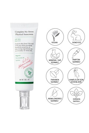 MNZ-ظلام الشمس المادي Spf 50 Pa 50ml المصفاة الجسدية ضد الفم الحمامية واقية الشمس الوجه AXS-033 - AXIS-Y