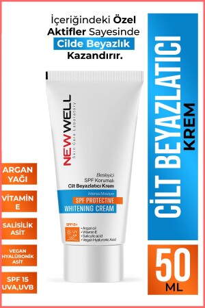 MNZ-تغذية حماية SPF كريم لبيضاء الجلد 50ML - New Well