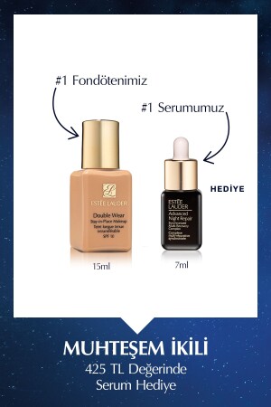 أساس مقاس السفر من MNZ - أساس البقاء في المكان مرتين - SPF10 (الوان: 1W2 الرمال) 15ml - Estee Lauder