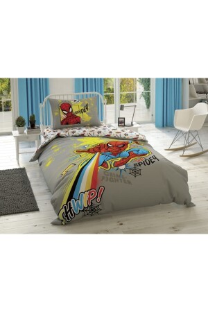 مُصرحة بموجب MNZ - غطاء غطاء القشرة المُعدّل لـ Spiderman Power Single Elastic 59516 - Taç