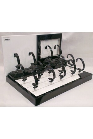 عرض ساعة من الخشب من نوع MNZ متوسط الحجم الأسود الأبيض - Standmarket