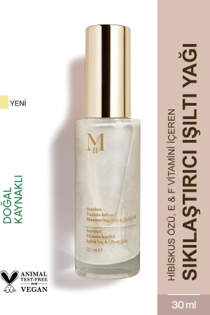 MNZ- Stardust Vitamin- Infused زيت الشعر والجسم المشرق 30 مل - Misbahçe