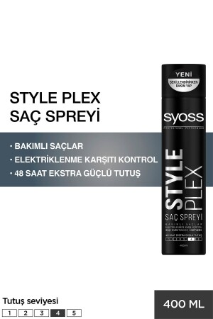فترات التشويش من نوع MNZ- Style Plex Ultra Strong Hair Spray 400 مل - Syoss