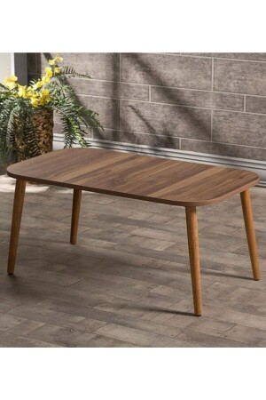 MNZ-مكتب القهوة الخشب المكسرة الجذع مربع الجوز SUEL0021 - TREND