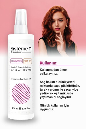 MNZ- Sun Guard Heat Protective Hair Care شرب الحليب 250 مل - Sistéme 11