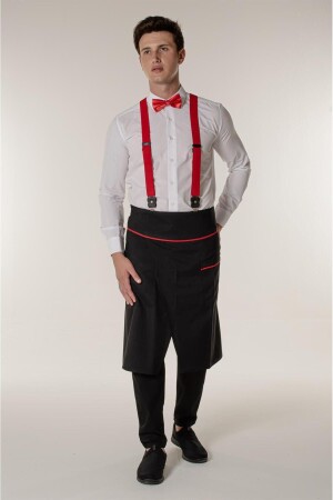 MNZ-سود الخادم الطباخ و مطبخ المطبخ نصف الخصر المفتاح مع القنوات الحمراء و قطع SYOKBY - Mert Giyim