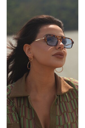 نظارات شمسية MNZ-النساء عريضة ليبارد مربحة الزجاج الأزرق T-AE-GM2022C1 - TomyHelf