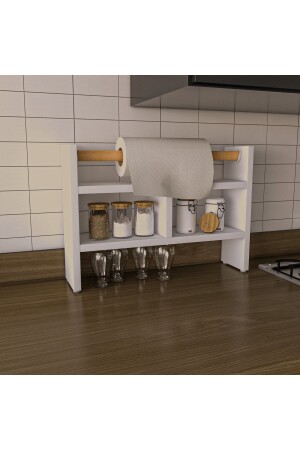 منظمة المطبخ والحمام من نوع MNZ - مزخرفة - حاملة منشفة متعددة الأغراض (مرفقة ومدفأة على الجدار) استخدام TAL-R-005 - TALAŞ DEKOR