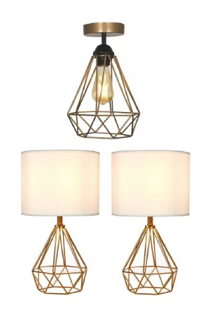 إضاءة MNZ مجموعة Tardu غرفة المعيشة شمعة، قاعة شمعة المطبخ شمعة 2 قطع طاولة شمعة المراقبة مجموعة TARDU - White West inn House