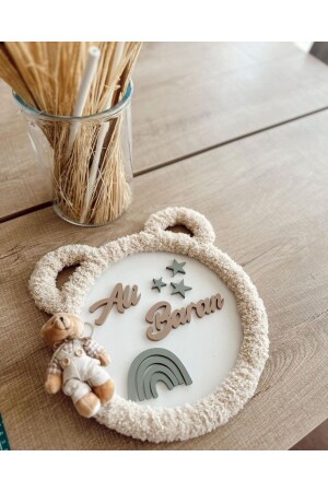 غرفة الأطفال المواليد (MNZ) اسم حديث الولادة أزياء الباب المخصص - لوازم زينة الجدار - Tasarı Sanatı