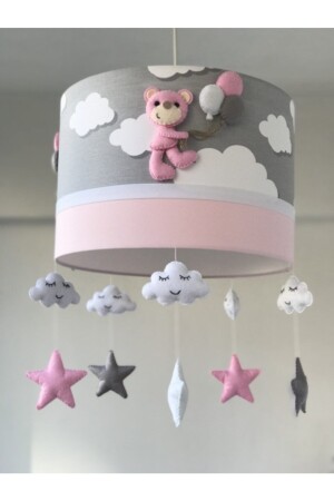 غرفة الأطفال من طراز MNZ - شمعة مع دب Teddy Bear - atölye ay ışığı