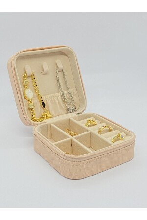 كيس مجوهرات MNZ كيس مجوهرات أبيض كيس مجوهرات وردي TKCNT008 - DAWLA