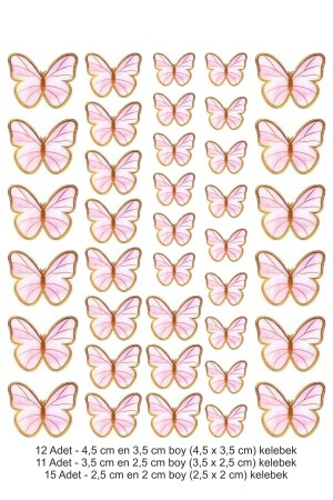 كعكة ورقية تناولها من طراز MNZ كعكة ورقية تناولها من طراز Top Edible Paper Print with Pink Butterfly Picture - Printiks