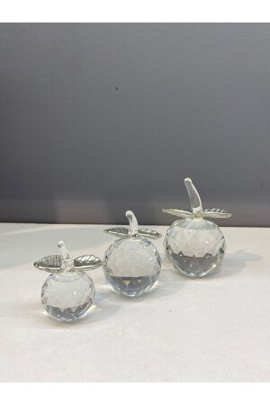النجم الكريستالي المزخرف MNZ- Triple Apple Transparent Silver - Peramari
