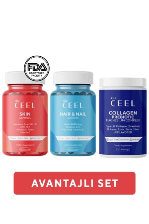 MNZ- Triple Magnesium Complex- كولاجين نوع 1- 3- فيتامين الجلد- فيتامين الشعر والأظافر - Vita Ceel