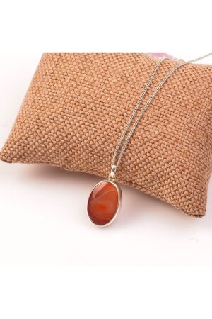 MNZ-يمن أغاطة الحجر الفضي قلادة عنق TS_91169 - Taş Sandığı